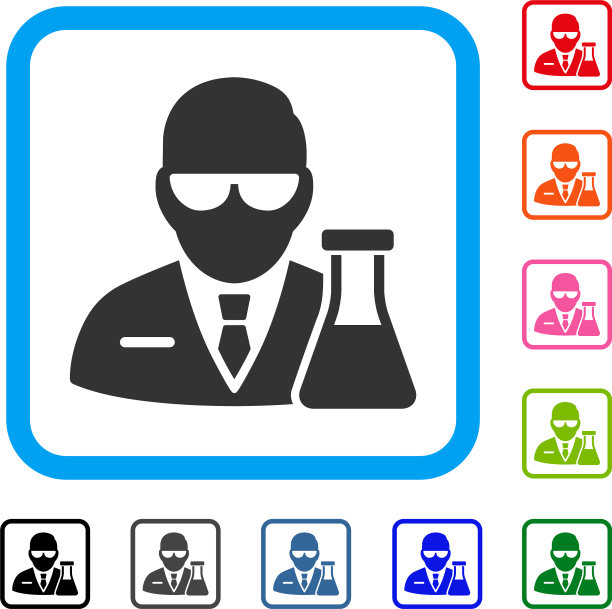 化学科学家框架图标图片下载