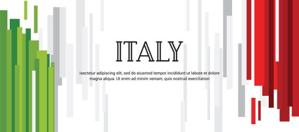 抽象意大利国旗抽象旗帜第二图片下载