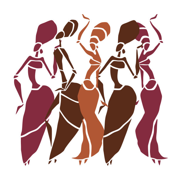 美丽的舞者轮廓图片下载