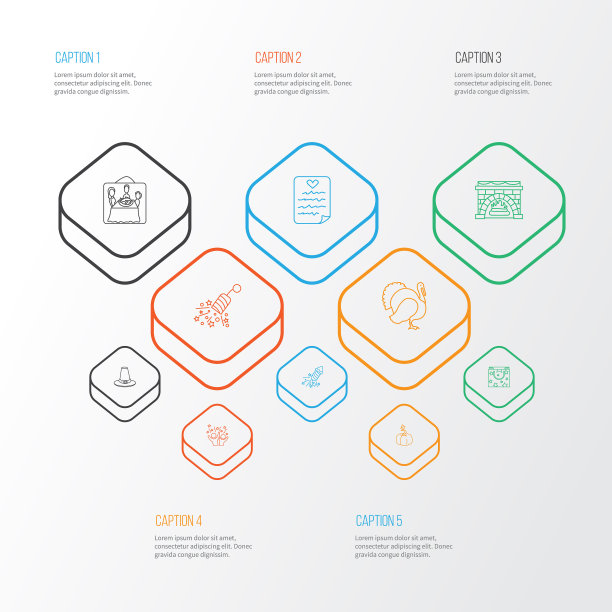 节日图标线条风格设置与愿望清单图片下载