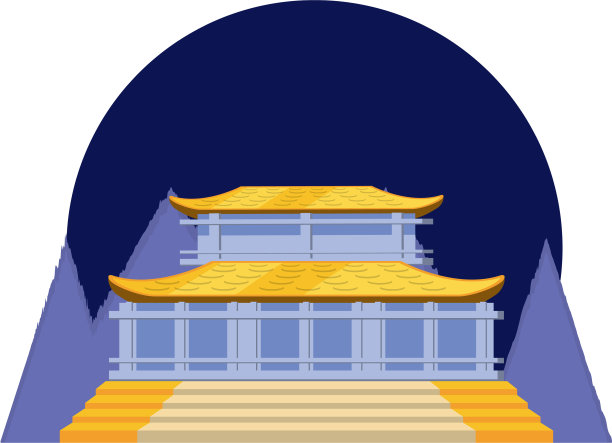 中国传统建筑孤立的标志图片下载