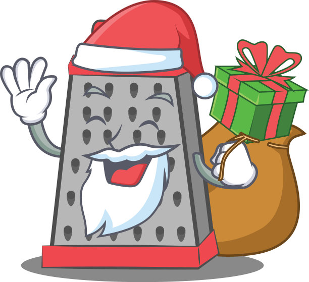 圣诞老人厨房刨丝器卡通人物图片下载