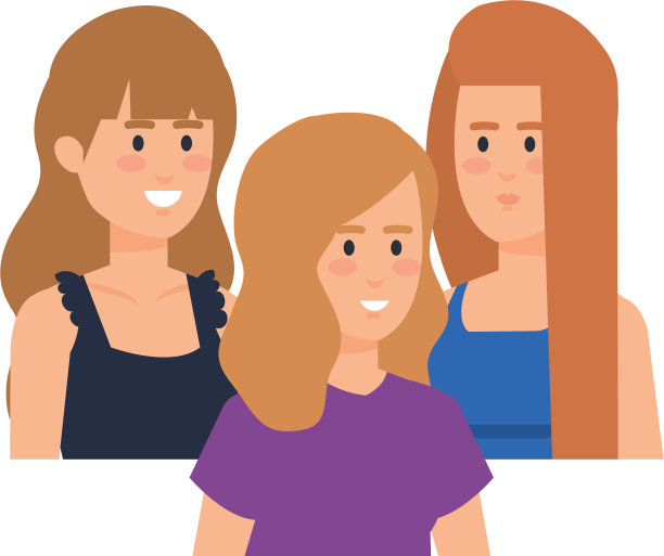 一群商业女性的化身角色图片下载