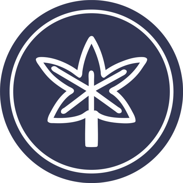 圆形大麻叶图标图片下载