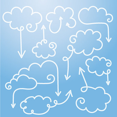一组带有箭头的语音气泡图片下载