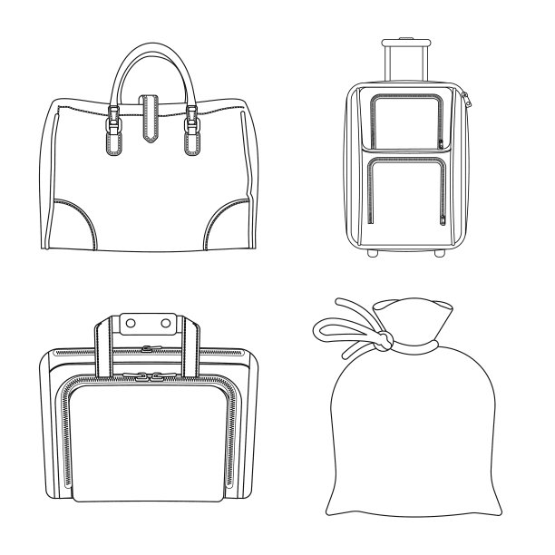 手提箱和行李标志图片下载