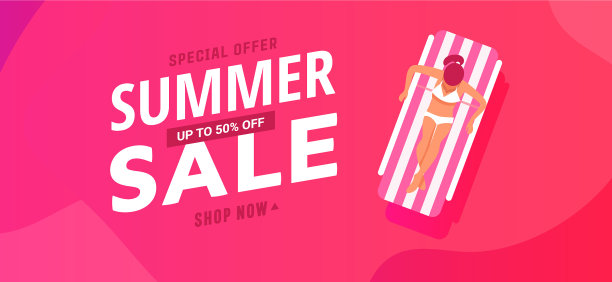 海滩女孩夏日伞日光浴概念图片下载