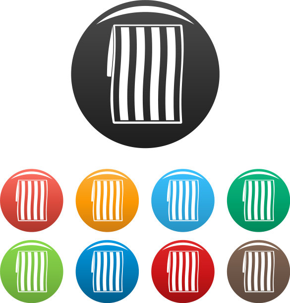 海滩毛巾图标设置颜色图片下载