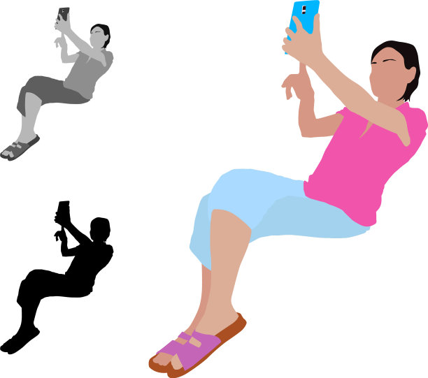 一个年轻女子坐在一个图片下载