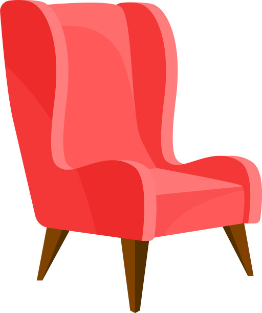 平舒适的亮粉色扶手椅图片下载