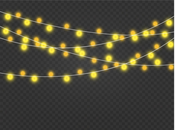 圣诞灯孤立的现实设计图片下载