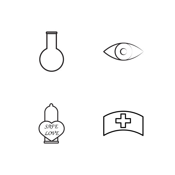 医疗简单概述图标设置图片下载