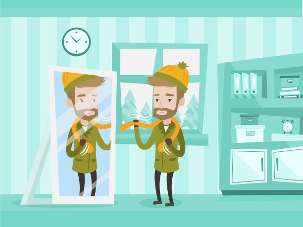 年轻人穿上暖和的冬季户外衣服图片下载