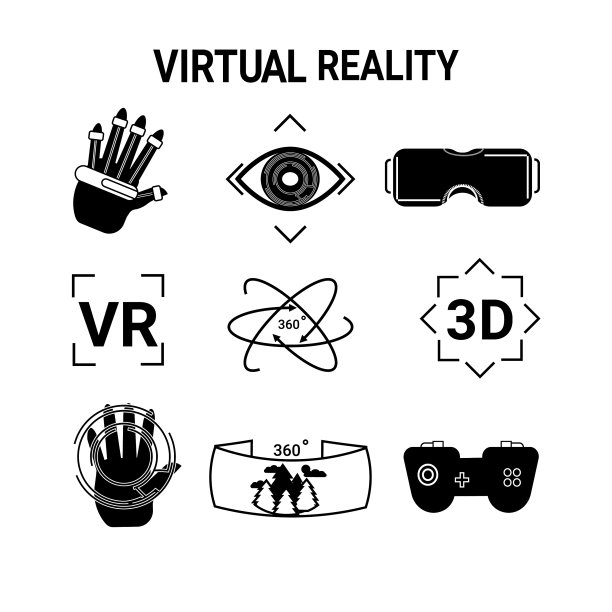 虚拟现实图标合集：VR眼镜或护目镜图片下载