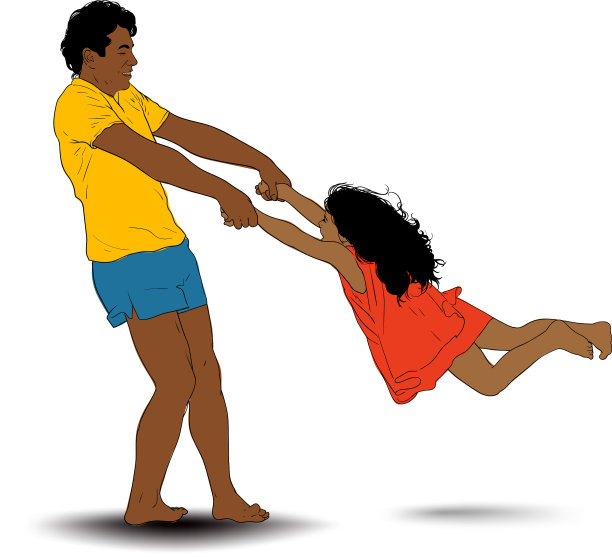 父亲旋转的女孩图片下载