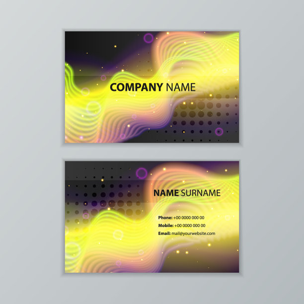 深色现代名片设计模板图片下载