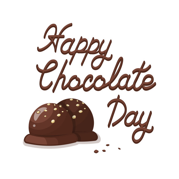 海报上画着美味的心形方形可可糖果图片下载