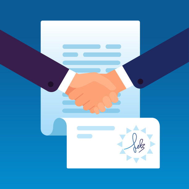 商人握手签署合同图片下载