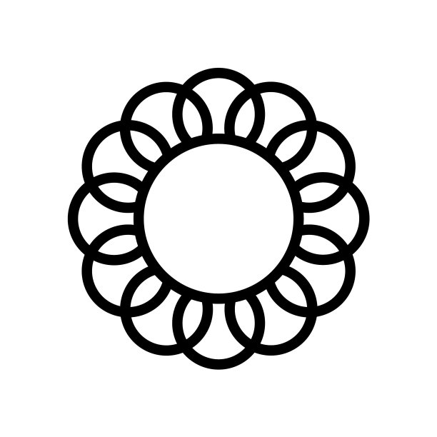 高级花卉标志图标设计框架图片下载