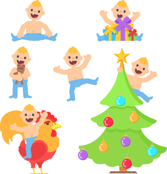 设定卡通快乐的小男孩图片下载