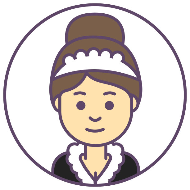 女保洁员女孩化身漂亮的家政图标女孩图片下载