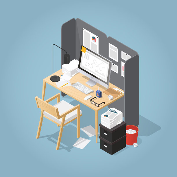 等距的办公室工作图片下载