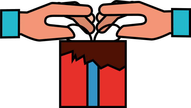手捧礼盒网上购物图片下载