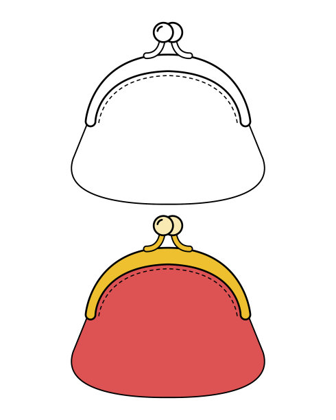 女包手提行李黑白两色图片下载