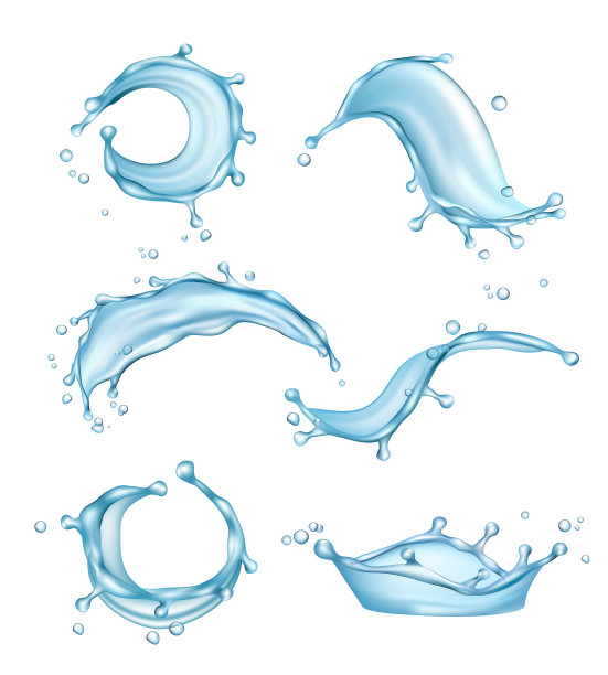 水的飞溅是透明的自然滴图片下载