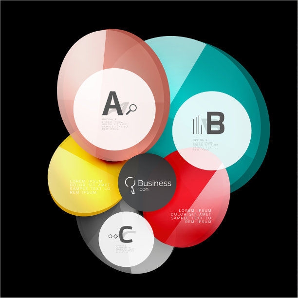 玻璃圈抽象背景图片下载