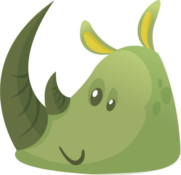 卡通简单犀牛头图片下载