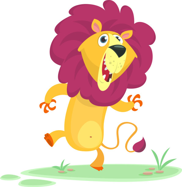 滑稽的卡通舞狮图片下载