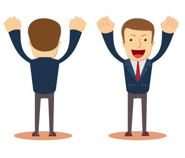 前和后视图的一个全身的商人图片下载