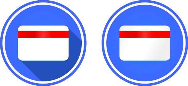 信用卡圆形扁平图标图片下载