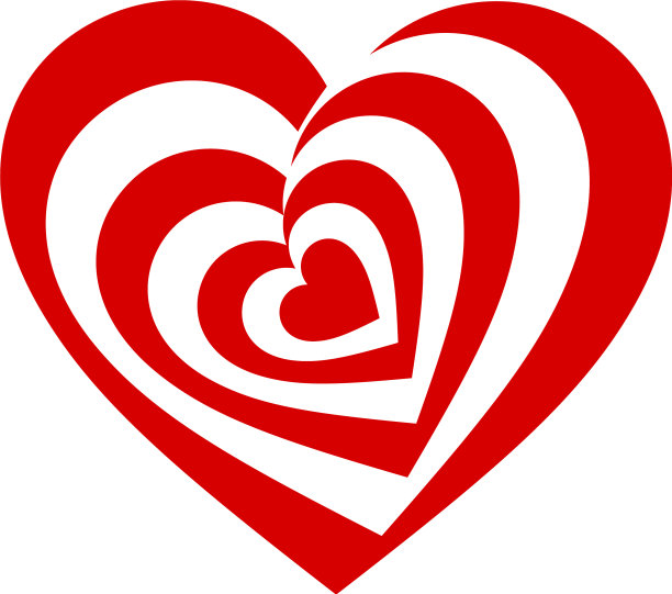 迷幻的心图标简单的风格图片下载