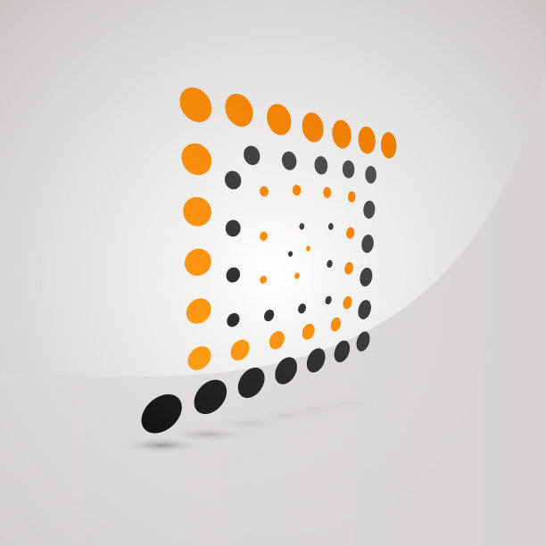 不寻常的橙色和深灰色的方形标志图片下载