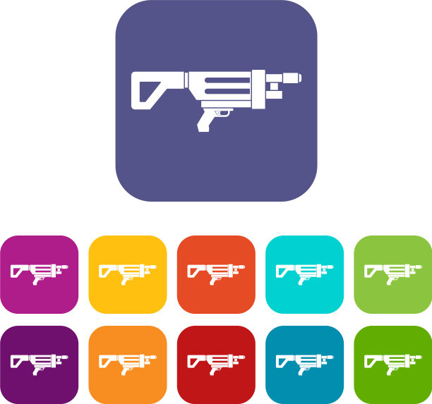 游戏枪支图标设置为平面图片下载