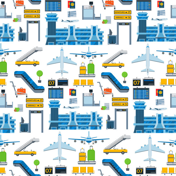 航空无缝背景图案图片下载
