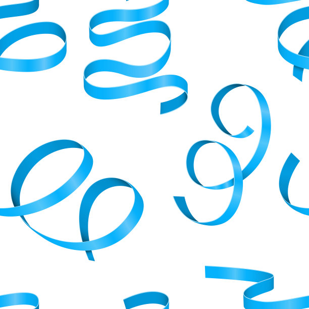 蓝丝带无缝图案图片下载