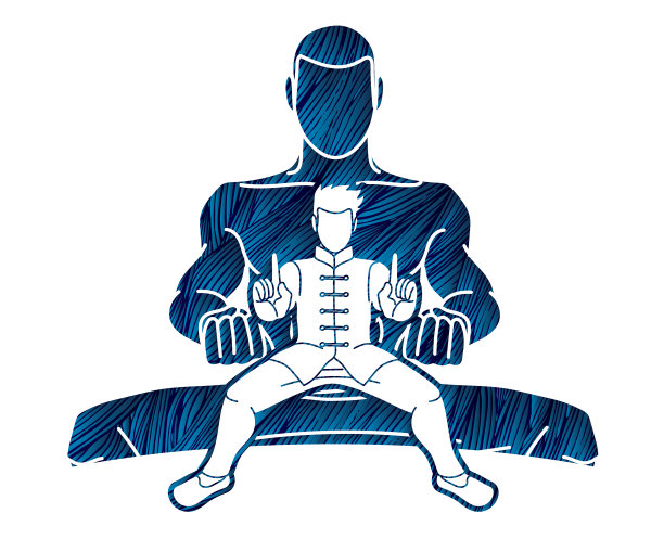 功夫战士功夫动作卡通图片下载