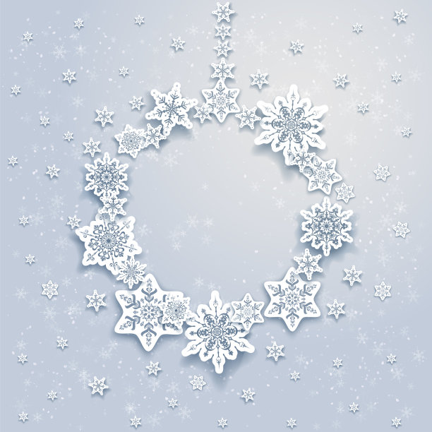 圣诞节snowflakesl框架图片下载
