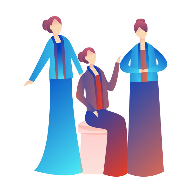 朋友们穿着卡蒂尼传统服饰图片下载