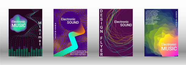 一套现代抽象音乐背景图片下载