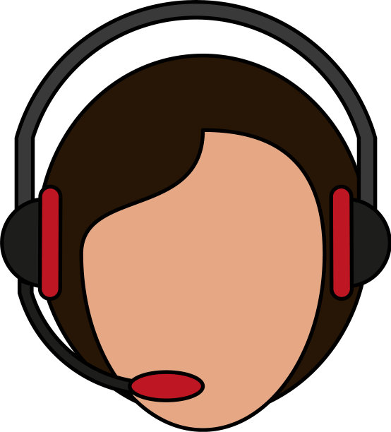 呼叫中心人员与耳机图标图像图片下载