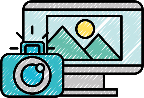 电脑屏幕摄影相机照片图片下载