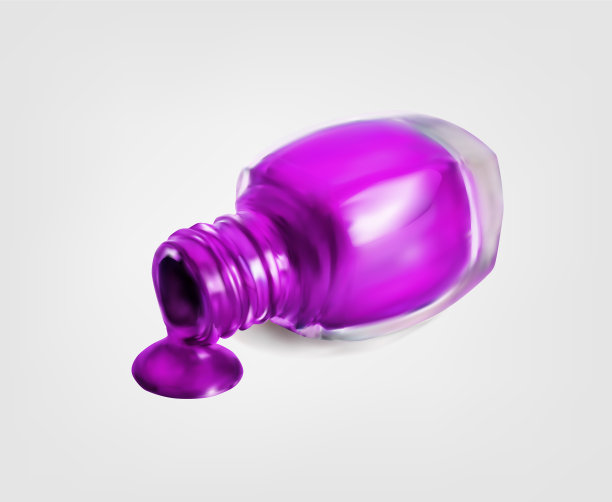 白色背景的指甲油瓶图片下载