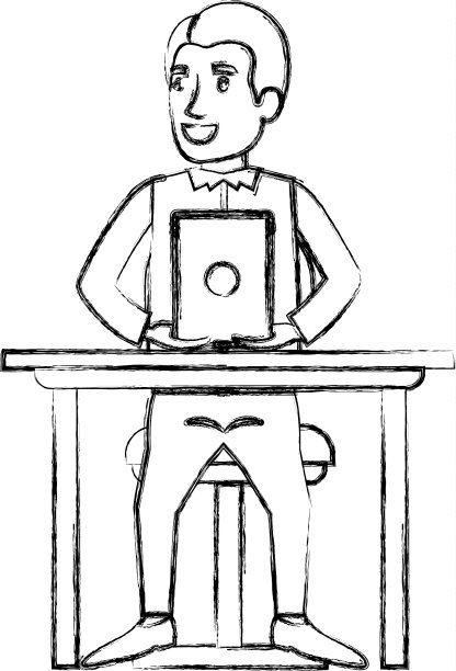 穿着正装的男人模糊的轮廓图片下载