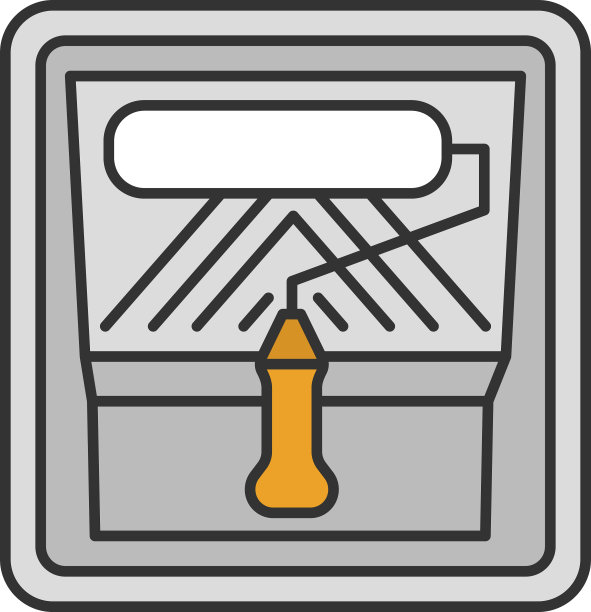 漆辊在托盘容器颜色图标图片下载