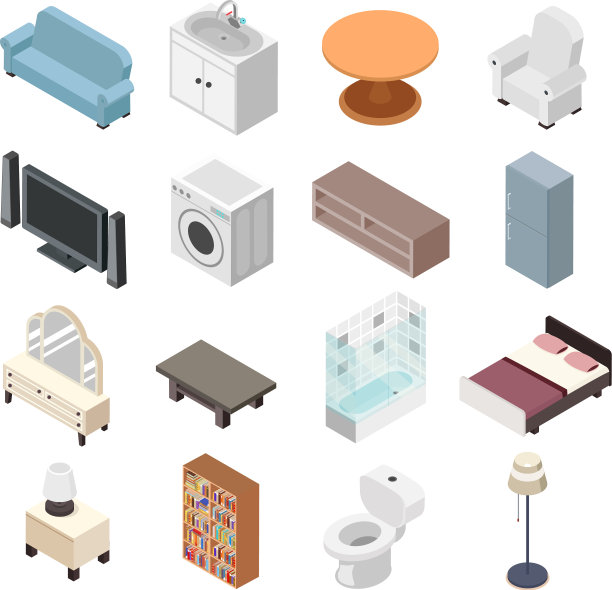 浴室等距家具设置卫生间水槽图片下载