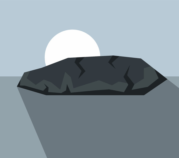 卡通阴影石图片下载